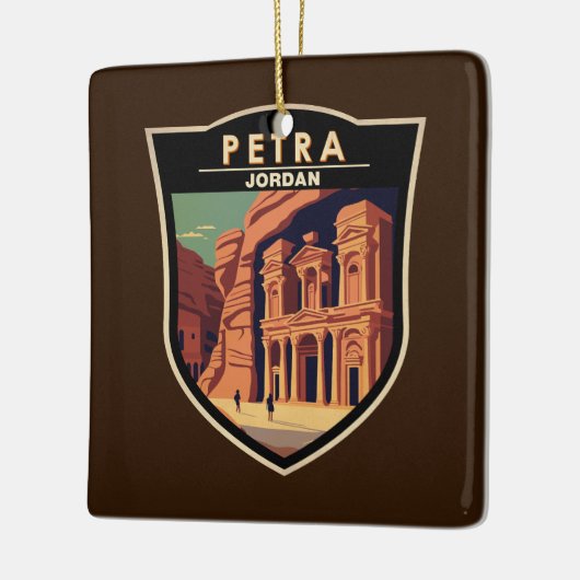 Petra Jordan Travel Art  Keramisch Ornament (Links)