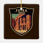 Petra Jordan Travel Art  Keramisch Ornament (Achterkant)