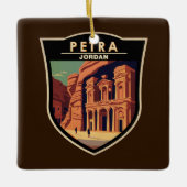 Petra Jordan Travel Art  Keramisch Ornament (Voorkant)
