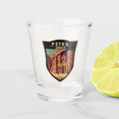 Petra Jordan Travel Art  Shot Glas (Voorkant)
