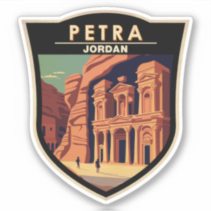 Petra Jordan Travel Art  Sticker