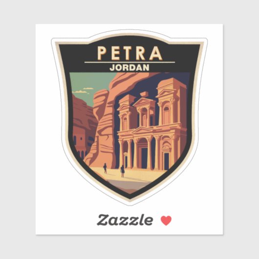 Petra Jordan Travel Art  Sticker (Vel)