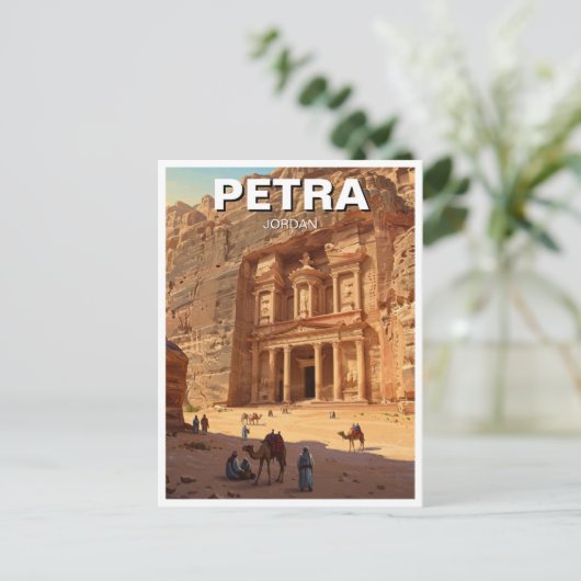 Petra Jordan Travel Briefkaart (Staand voorkant)