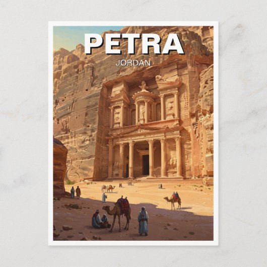 Petra Jordan Travel Briefkaart (Voorkant)