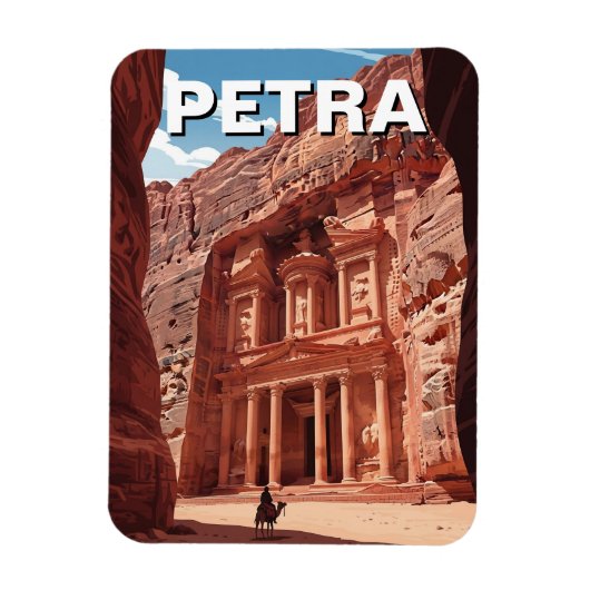 Petra Jordan Travel Magneet (Verticaal)