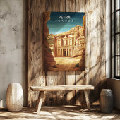 Petra Jordan Travel Poster Canvas Print Wall Art