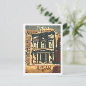 Petra Jordan Vintage Beroemde Reisplaats Briefkaart (Staand voorkant)