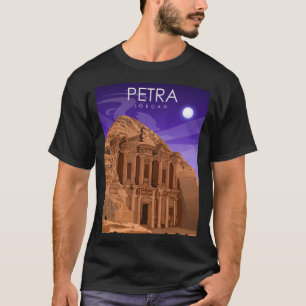 Petra Jordan Vintage Minimal Travel Poster bij Nig T-shirt