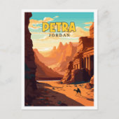 Petra Jordan vintage reisillustratie Briefkaart (Voorkant)