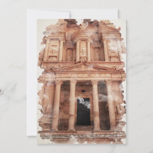 Petra Jordan Waterverf Art Briefkaart (Voorkant)