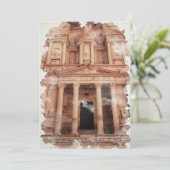 Petra Jordan Waterverf Art Briefkaart (Staand voorkant)