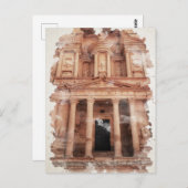 Petra Jordan Waterverf Art Briefkaart (Voorkant / Achterkant)