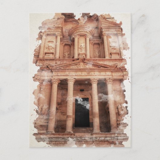 Petra Jordan Waterverf Art Briefkaart (Voorkant)