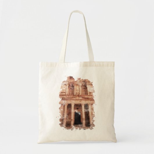 Petra Jordan Waterverf Art Tote Bag (Voorkant)