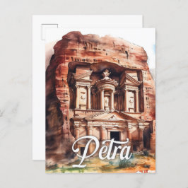 Petra Jordan Waterverf Schilderij Reizen Briefkaart
