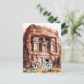 Petra Jordan Waterverf Schilderij Reizen Briefkaart (Staand voorkant)