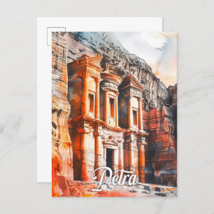Petra Jordan Waterverf Schilderij Reizen Briefkaart