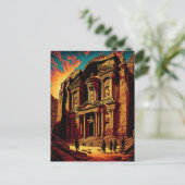Petra Jordan Wonders of the World Pop Art Briefkaart (Staand voorkant)
