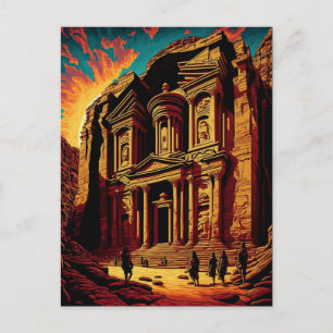 Petra Jordan Wonders of the World Pop Art Briefkaart