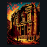 Petra Jordan Wonders of the World Pop Art Poster<br><div class="desc">Een artistieke kunstvertegenwoordiging van Petra Jordan, vier de schoonheid van een van de zeven wonderen van de wereld met deze levendige en kleurrijke kunstvoorstelling van de pop van Petra in Jordanië. Deze afdruk is ideaal voor het versieren van je huis of kantoor, en zal je elke keer naar de verbluffende...</div>
