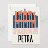 Petra Jordania abstracte reizen bloemsierkunst Briefkaart (Voorkant / Achterkant)