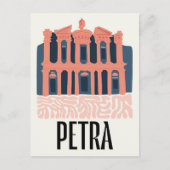 Petra Jordania abstracte reizen bloemsierkunst Briefkaart (Voorkant)