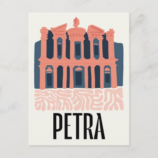 Petra Jordania abstracte reizen bloemsierkunst Briefkaart (Voorkant)