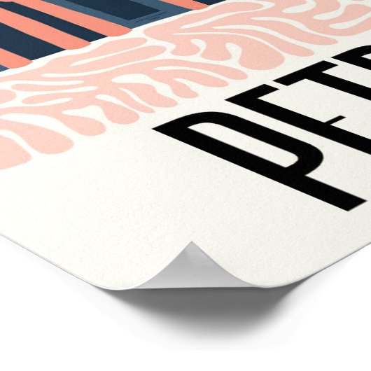 Petra Jordania abstracte reizen bloemsierkunst Poster (Hoek)