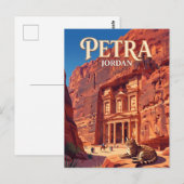 Petra Jordanië Briefkaart (Voorkant / Achterkant)