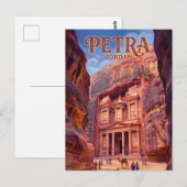 Petra Jordanië Briefkaart (Voorkant / Achterkant)