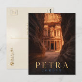 Petra Jordanië De Schatkist REALMS Briefkaart (Voorkant / Achterkant)
