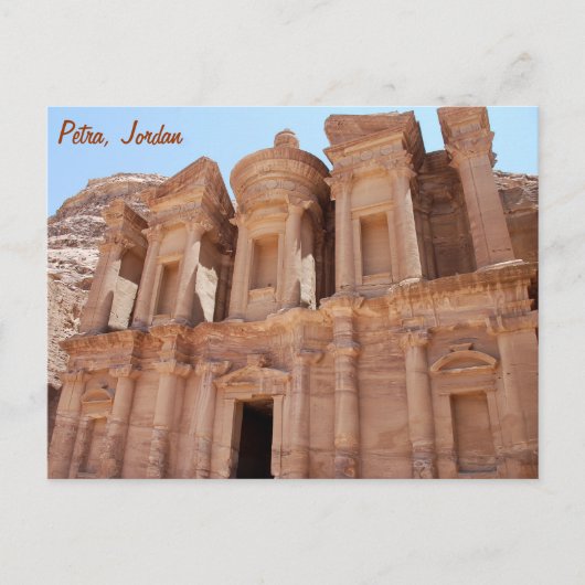 Petra Jordanië het Graf van het Paleis Briefkaart (Voorkant)