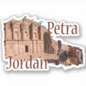 Petra, Jordanië: Het klooster Sticker (Voorkant)