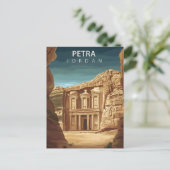 Petra Jordanië Oude Rozenstad Al-Khazneh Briefkaart (Staand voorkant)
