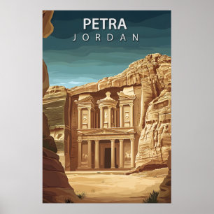Petra Jordanië Oude Rozenstad Al-Khazneh Poster