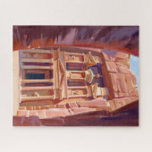 Petra Jordanië Reis Schilderkunst Legpuzzel (Horizontaal)
