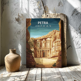Petra Jordanië Reisposter Canvasprint Muurkunst Canvas Afdruk