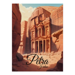 Petra Jordanië Reisposter Perfect Poster