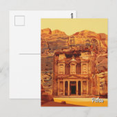 Petra Jordanië Reizen Briefkaart (Voorkant / Achterkant)