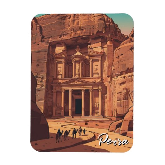Petra Jordanië Reizen Magneet (Verticaal)