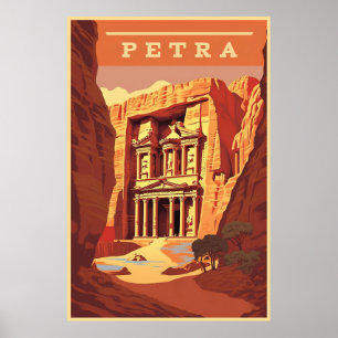 Petra, Jordanië, Reizen Poster