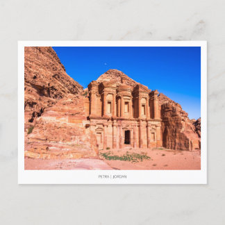 Petra klooster in Jordanië, Midden-Oosten Feestdagenkaart