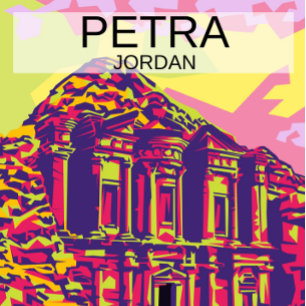 Petra monument van Jordanië Briefkaart