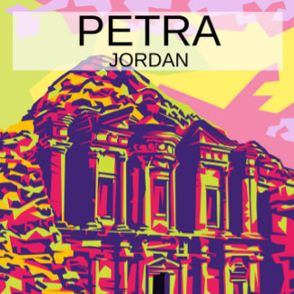 Petra monument van Jordanië Briefkaart