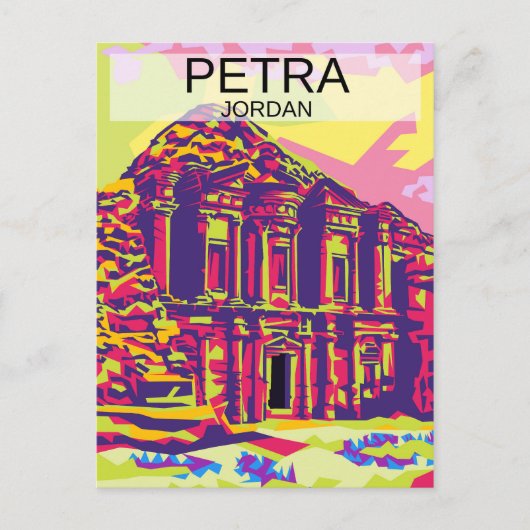 Petra monument van Jordanië Briefkaart (Voorkant)