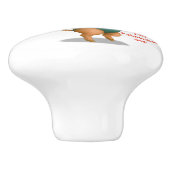 Petra pig balancing act keramische knop (Zijkant)