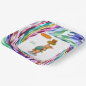 Petra pig balancing act papieren bordje (Gebogen)