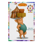 Petra pig balancing act perfect poster (Voorkant)