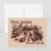 Petra: Roos Red City Briefkaart (Voorkant / Achterkant)