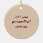 Petra: Roos Red City Keramisch Ornament (Achterkant)